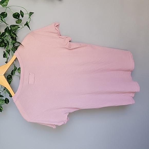 Current Elliott Glittery Scoop Neck Tee Shirt - Picture 6 of 6